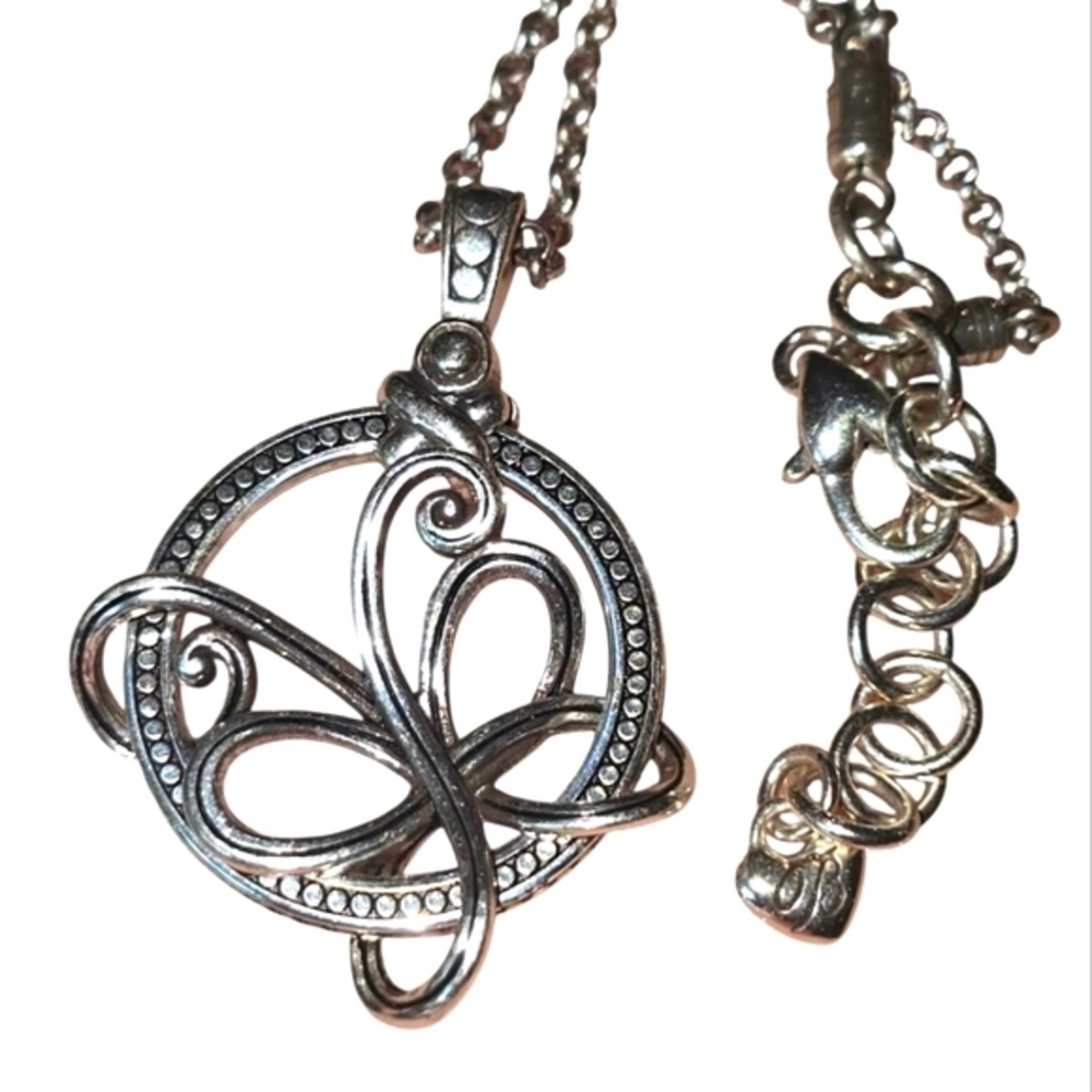 Brighton Romance‎ of Nature Butterfly Celtic Knot Necklace Retired